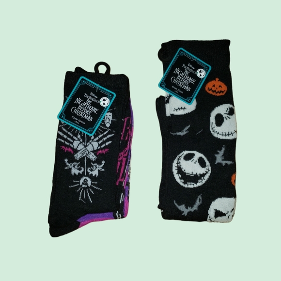 💖Nightmare Before Chistmas Sock Set (3 pairs) (Size 4-10) - Picture 1 of 8